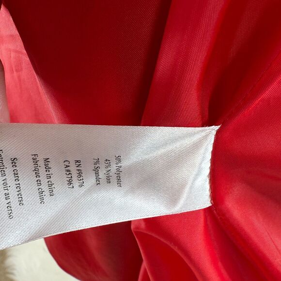 Samuel Dong | Classic Red Bubble Balloon Dress Coat | Sz S - Picture 14 of 15